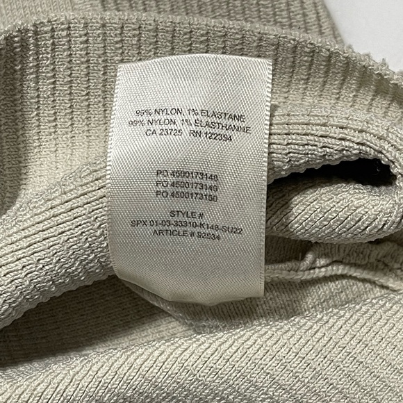 Aritzia | Babaton Sculpt Knit Polo Cropped Beige Size 2XS - Picture 7 of 9